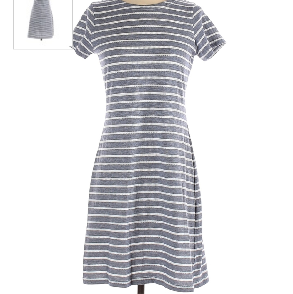 Sail To Sable Striped Shift T-Shirt Dress